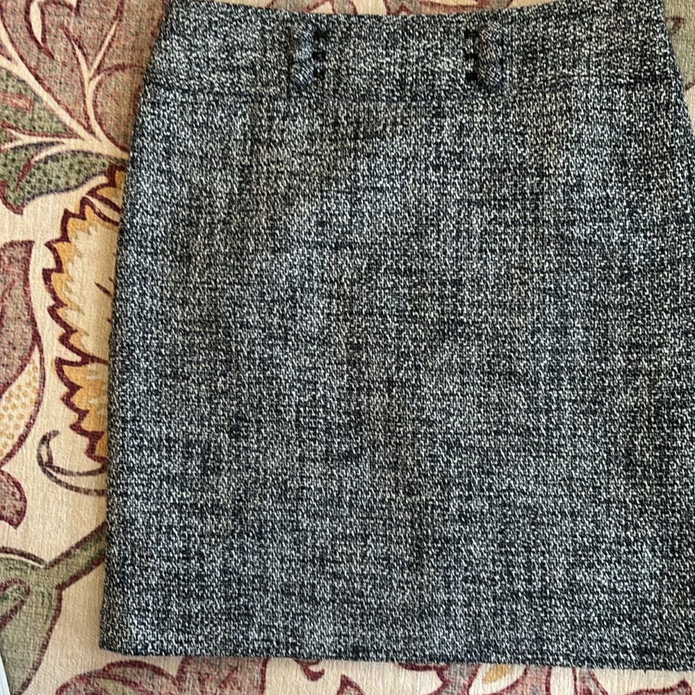 Ann Taylor Blue and White Tweed Pencil Skirt